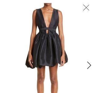 Kika Vargas Plunging Hilma Dress V-neck puffball dress